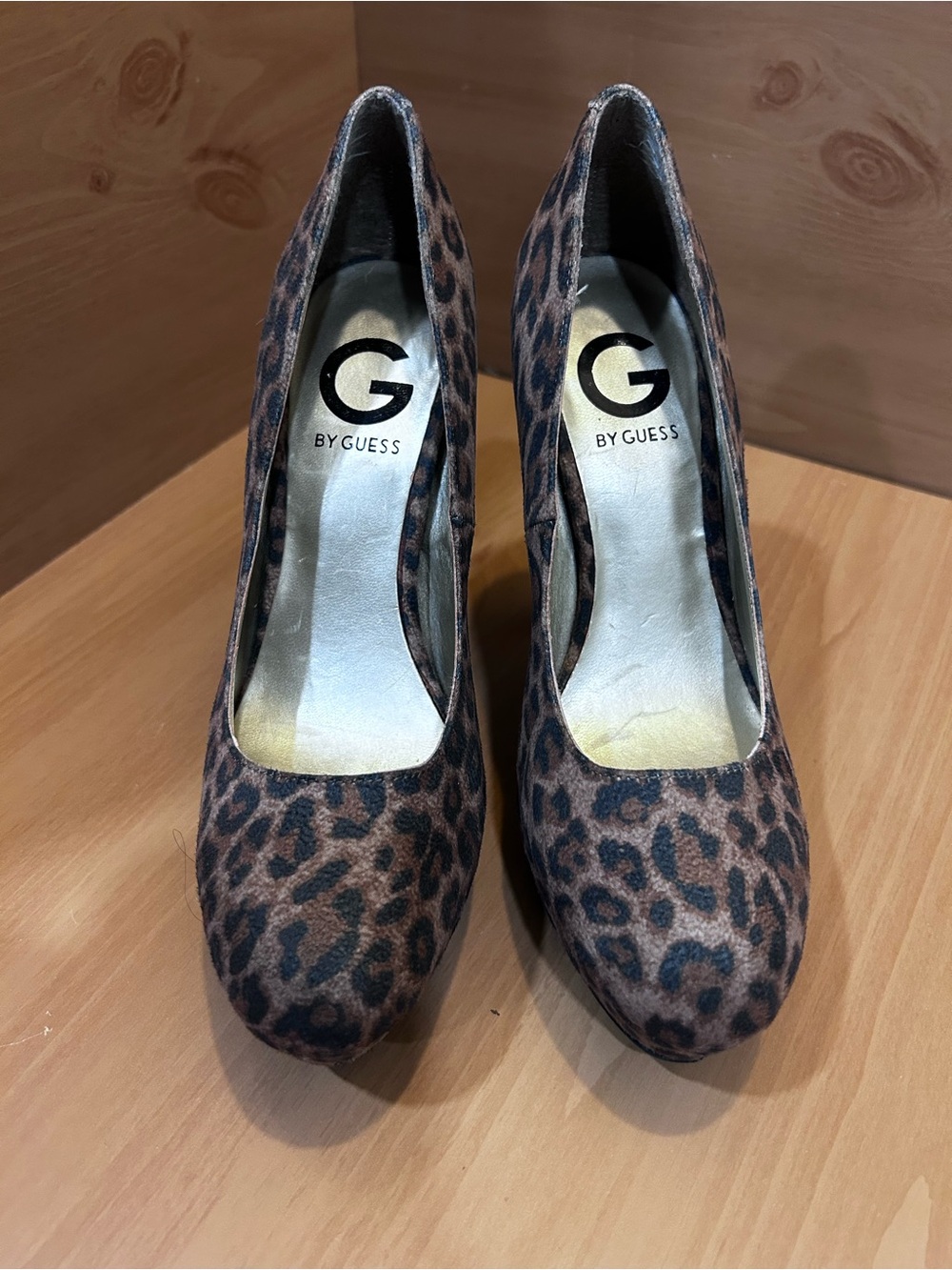 G by Guess Leopard Print Pumps - Brown and Black